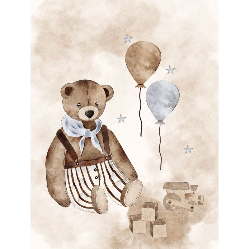 Couverture 75*100 ourson garçon