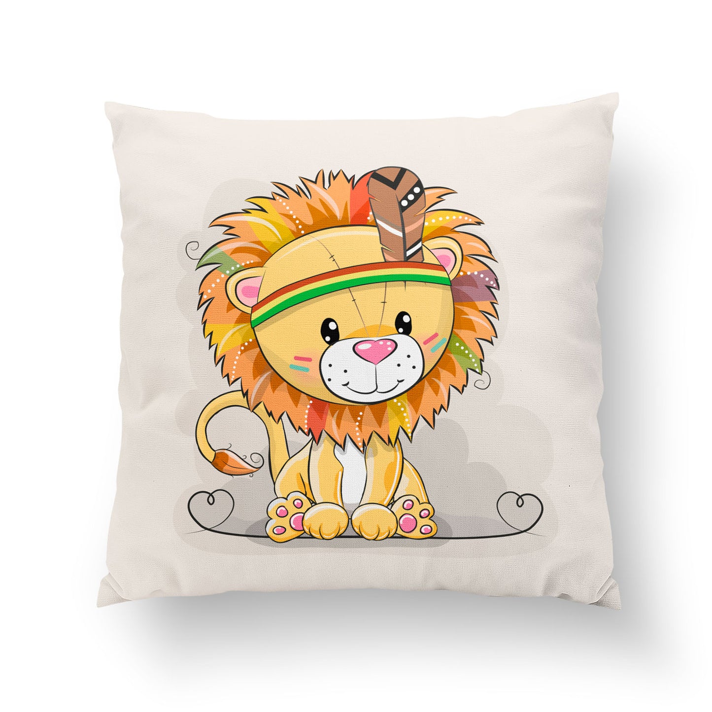 Coussin 35*35 lion couleur