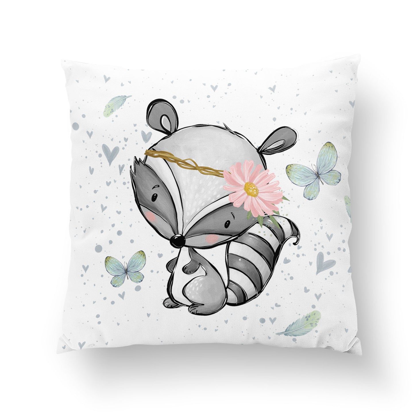 Coussin 35*35 victoire en forêt, raton