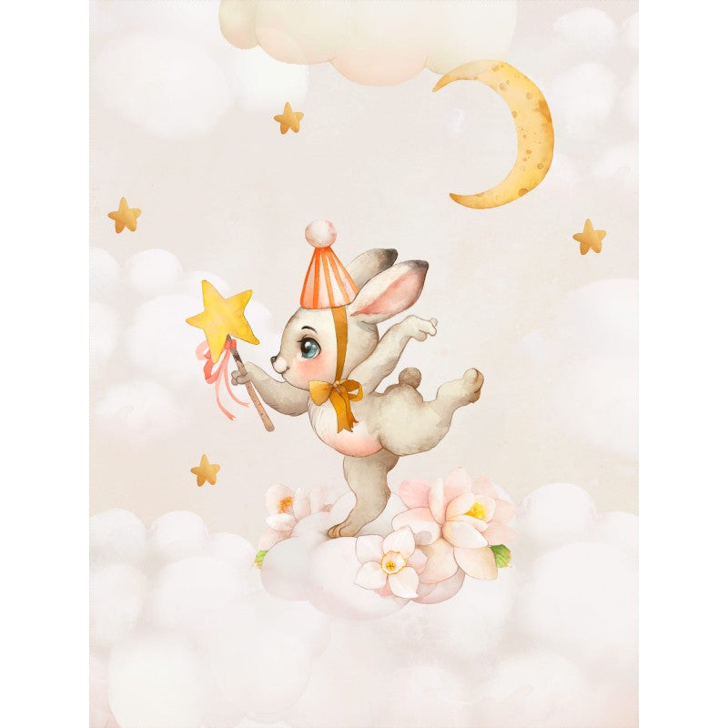 Couverture 75*100 world fille Minky rose