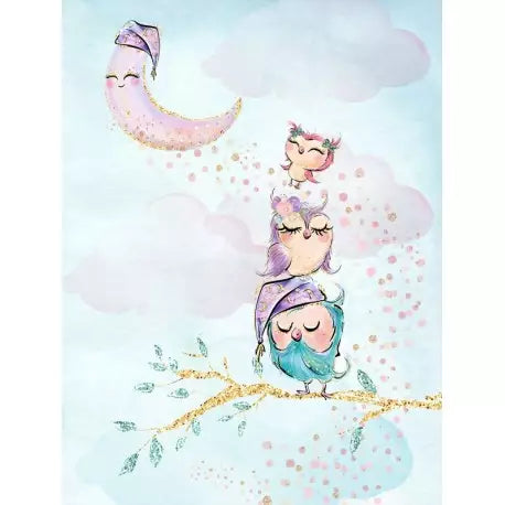 Couverture 75*100 Hiboux