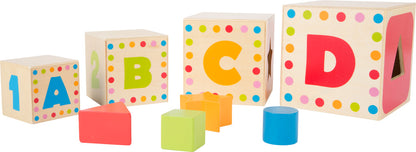 Jeu en bois "Cubes à empiler Alphabet"