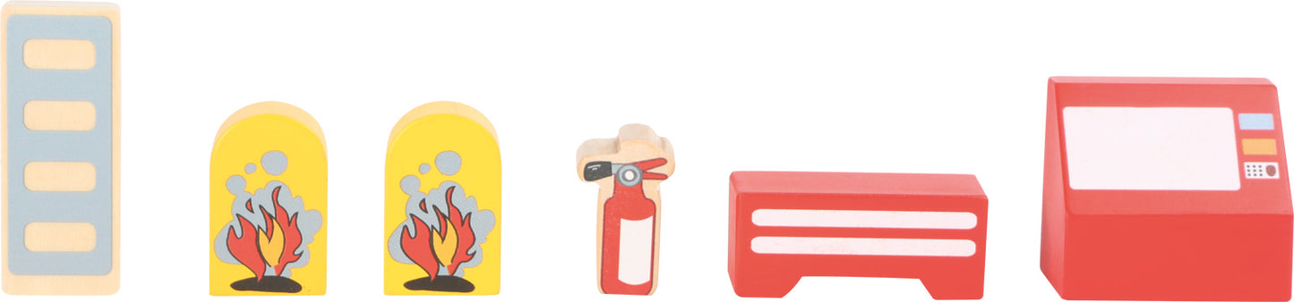 Caserne de pompiers et ses accessoires