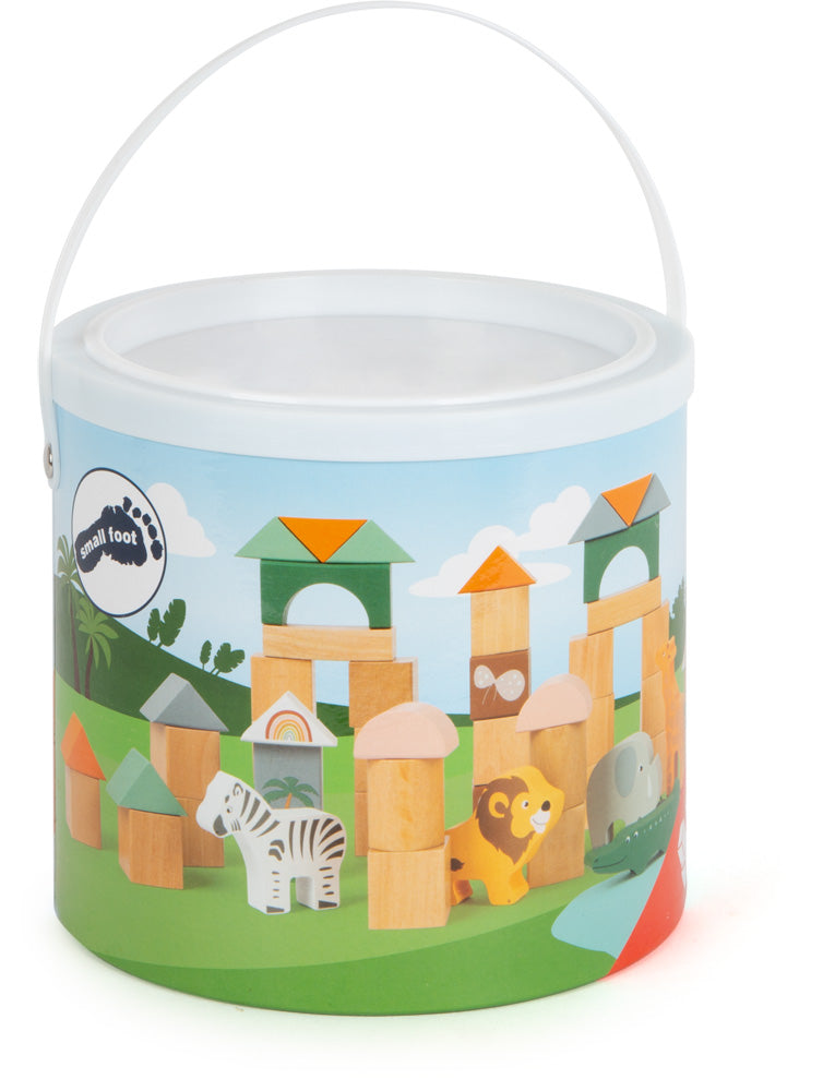 Jeu en bois " Blocs de construction en bois "Safari"