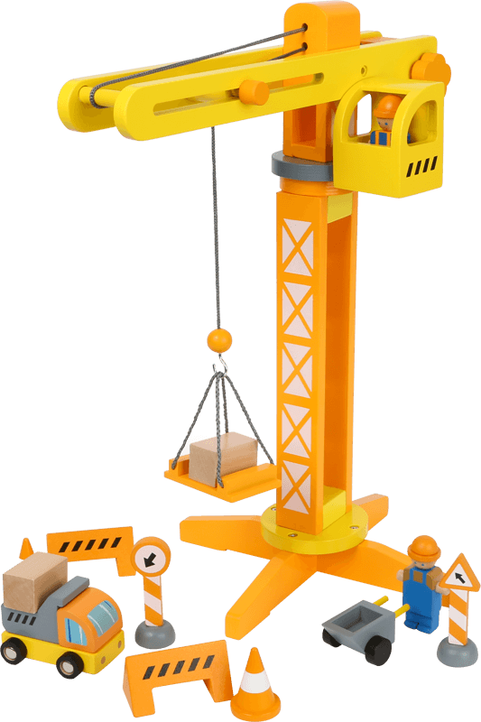 Grue avec accessoires de chantier