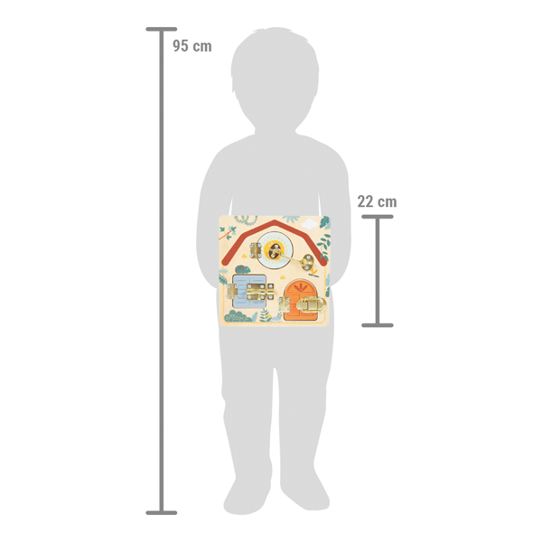 Planche de motricité Serrure et verrou « Safari »