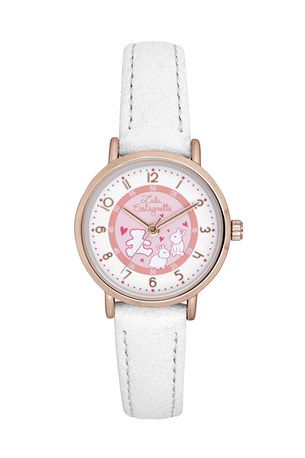 Montre fille analogique Lulu Castagnette - Bracelet cuir - Cute