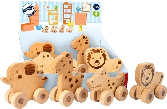 Jeu en bois "Animaux a Pousser Safari"