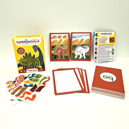 Jeu de cartes "Super Bataille Dinosaures"