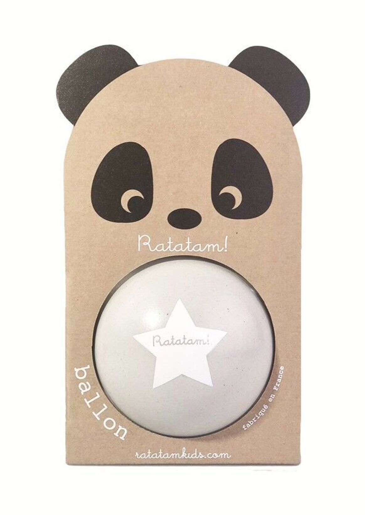 Petit ballon panda gris 12 cm