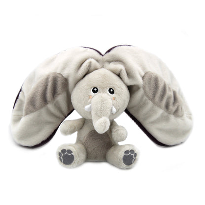 Peluche Velvet l'éléphant/aubergine - Flipetz