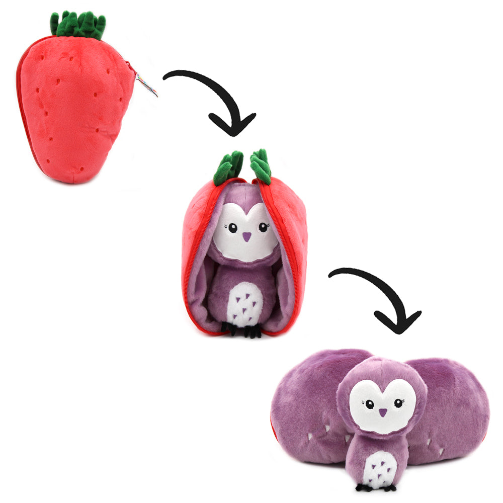 Peluche Violet la chouette/fraise - Flipetz