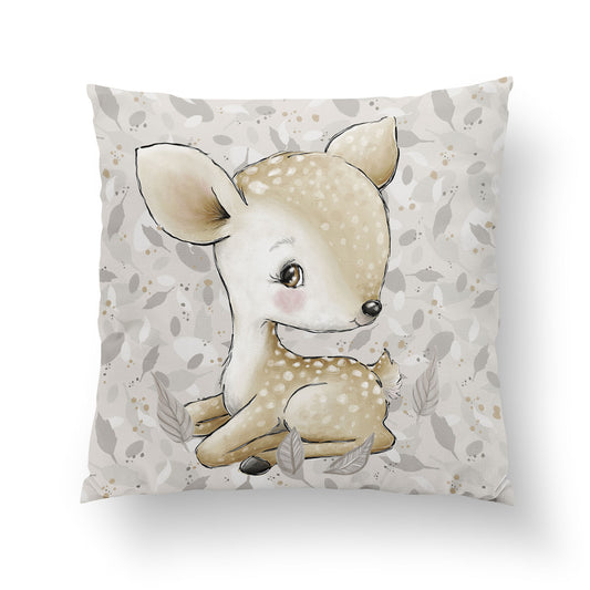 Coussin 35*35 bébé Animaux de la forêt biche