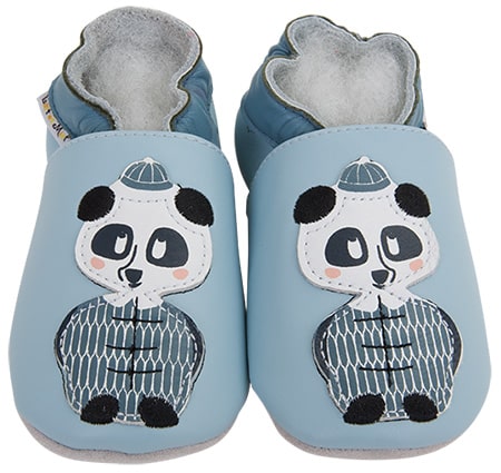 CHAUSSONS CUIR SOUPLE PANDA