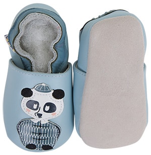 CHAUSSONS CUIR SOUPLE PANDA