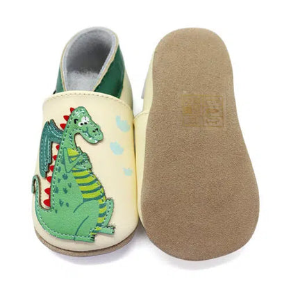 PAIRE DE CHAUSSONS CUIR SOUPLE DRAGON ET FILS