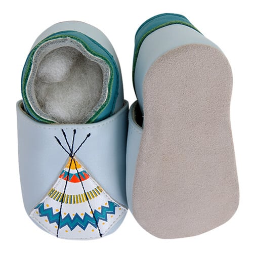 CHAUSSONS CUIR SOUPLE INDIEN ET TIPI