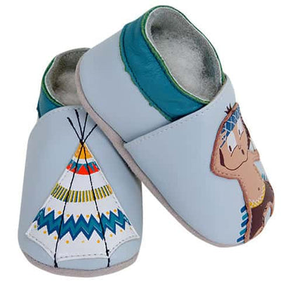 CHAUSSONS CUIR SOUPLE INDIEN ET TIPI