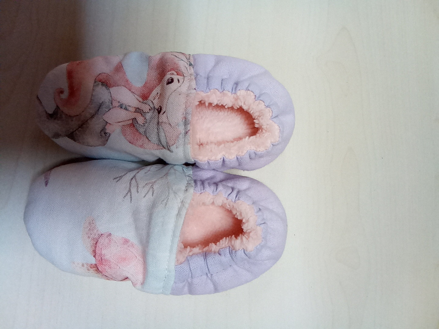 Paire de Chaussons bébé 0-6 mois sirène pastelle