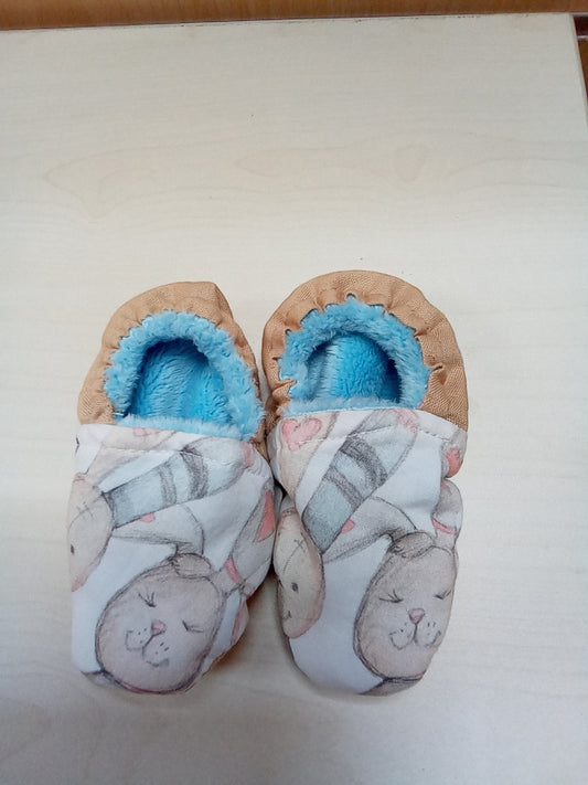 Paire de Chaussons bébé 0-6 mois lapin