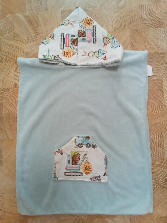 Pancho de bain Engin de chantier taille 1