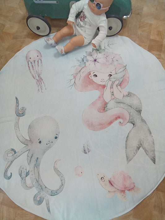 Tapis de sol sirène pastel  soldes