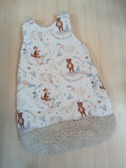 Turbulette hiver 0/6 sherpa ourson