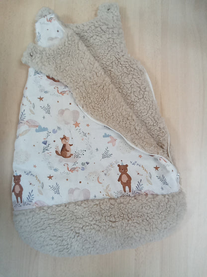 Turbulette hiver 0/6 sherpa ourson