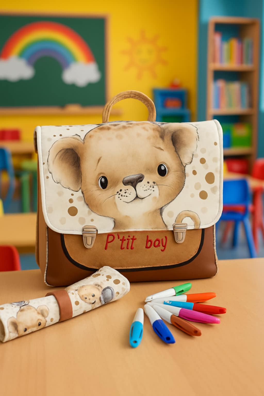 Cartable maternelle avec rabat panneau Elancreation – ELAN CREATION