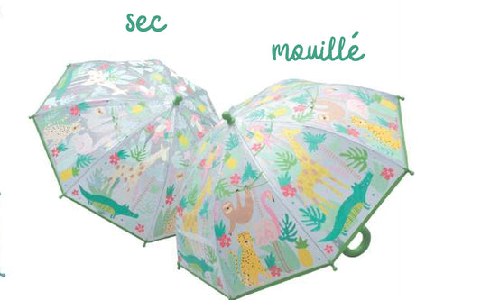 Parapluie enfant couleurs changeantes Jungle