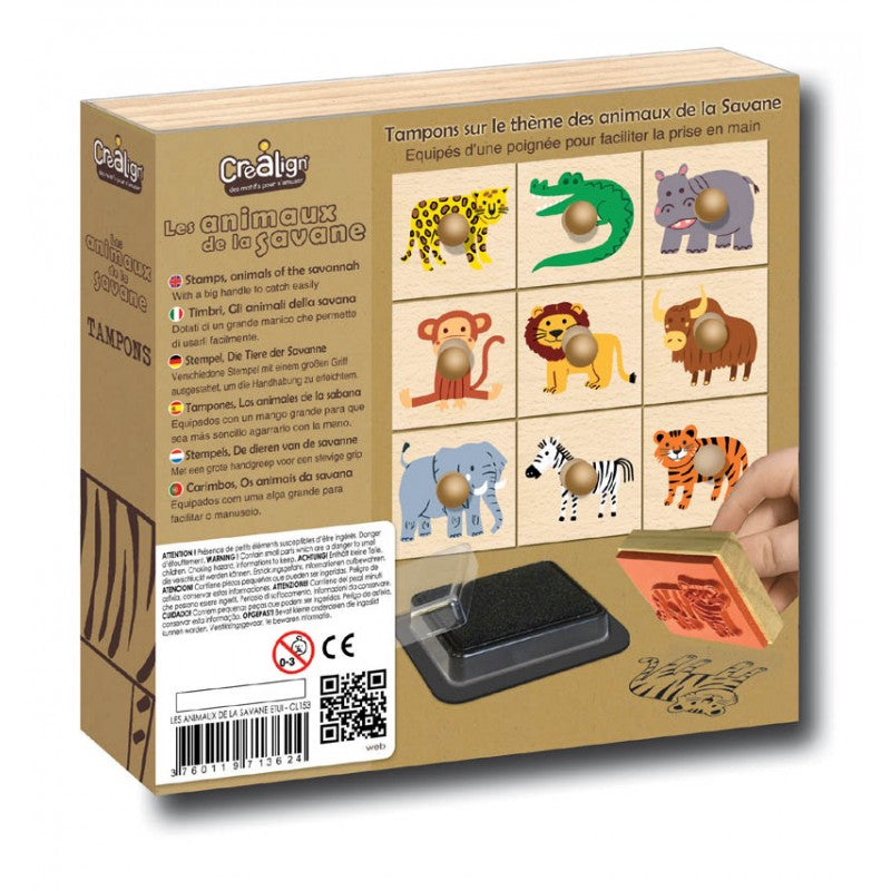 Coffret tampons Etui "Animaux de la Savane"