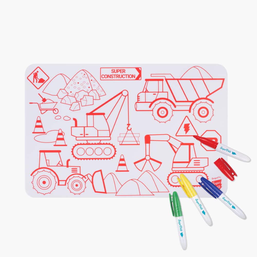 Coloriage Super Construction silicone reversible