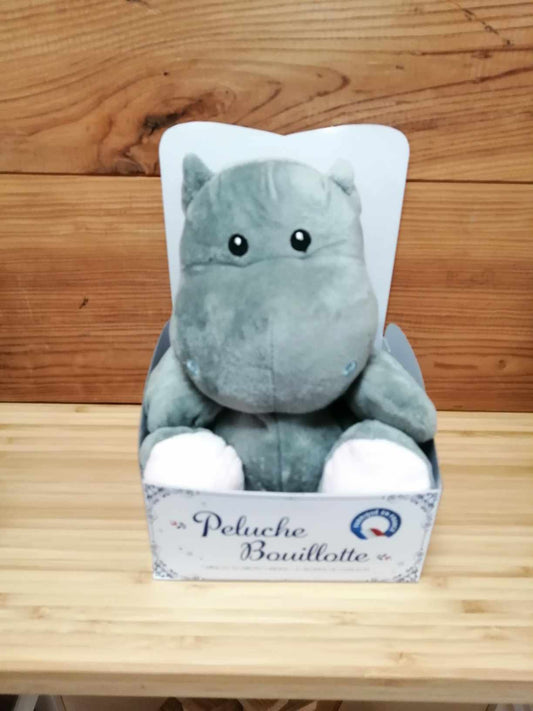 Peluche bouillotte hippopotame