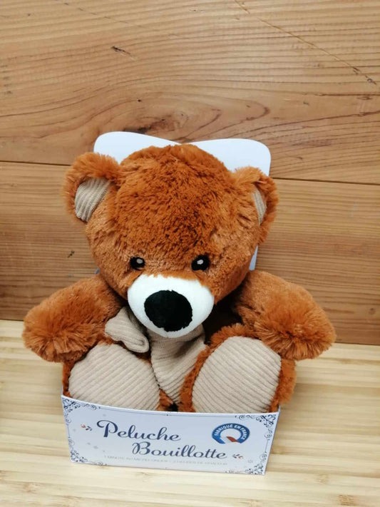 Peluche bouillotte Ourson Marron