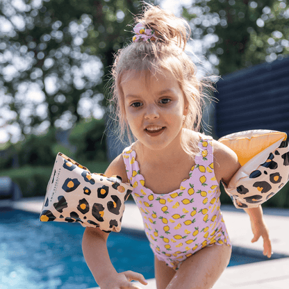 Brassards de natation Imprimé Panthère Beige 2-6 ans