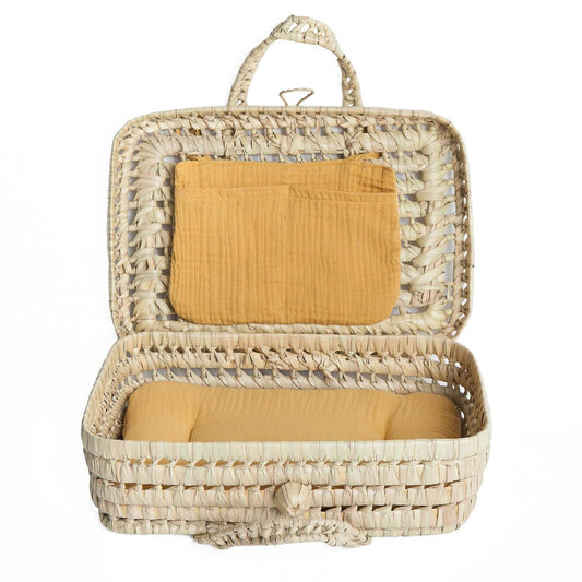 Valise poupée en feuilles de palmier BOBBLE