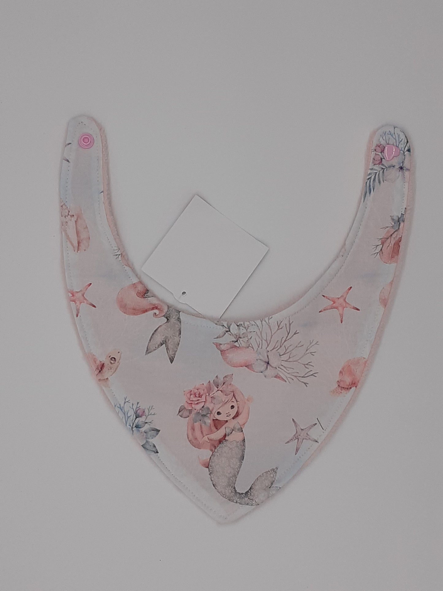 bavoir bandana sirène pastel