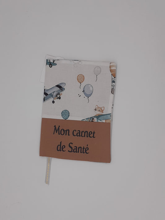 Protège carnet de santé avion et ballon