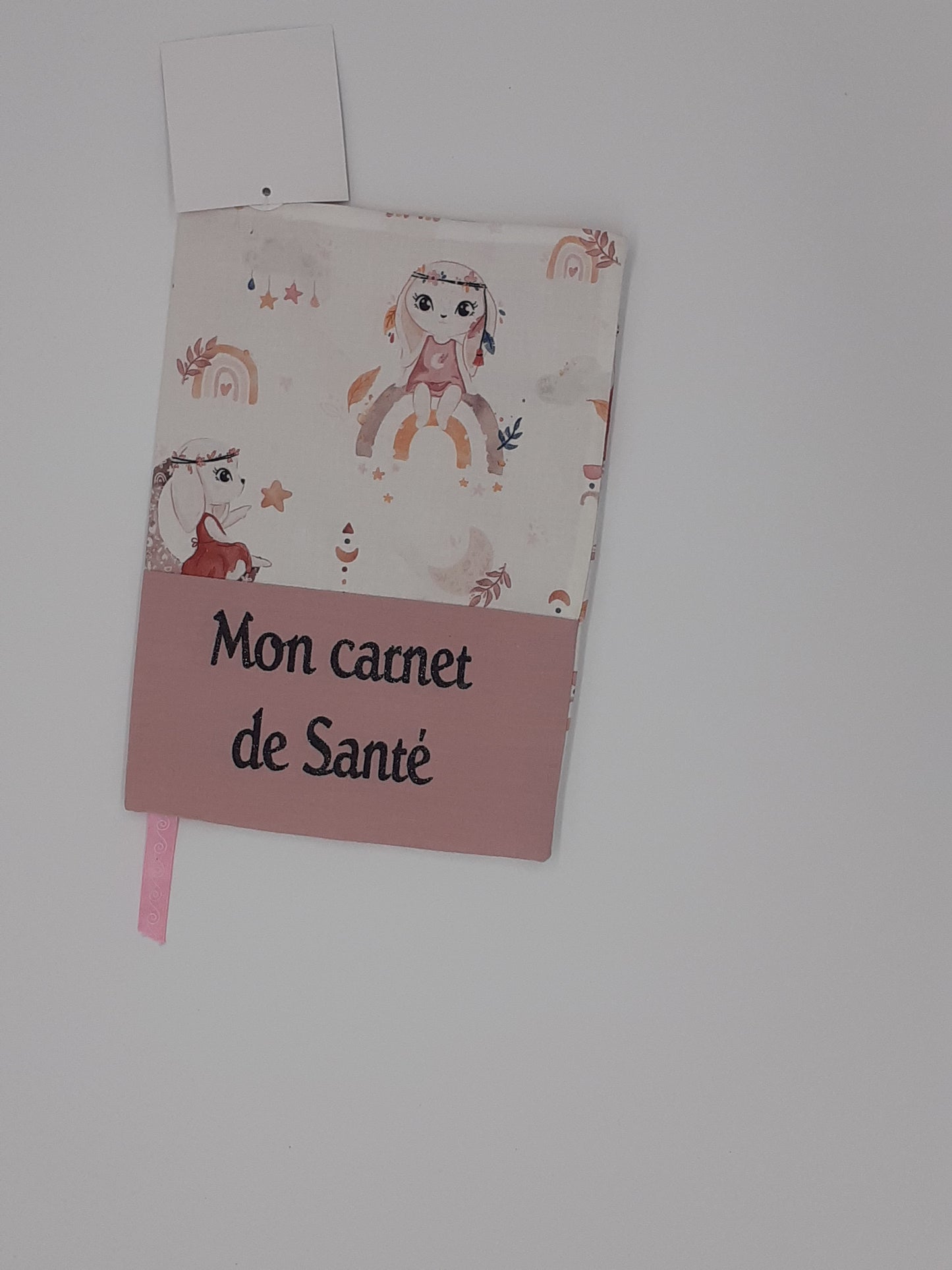 Protège carnet de santé boho brique