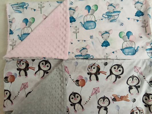 Couverture 70*90 souris rose