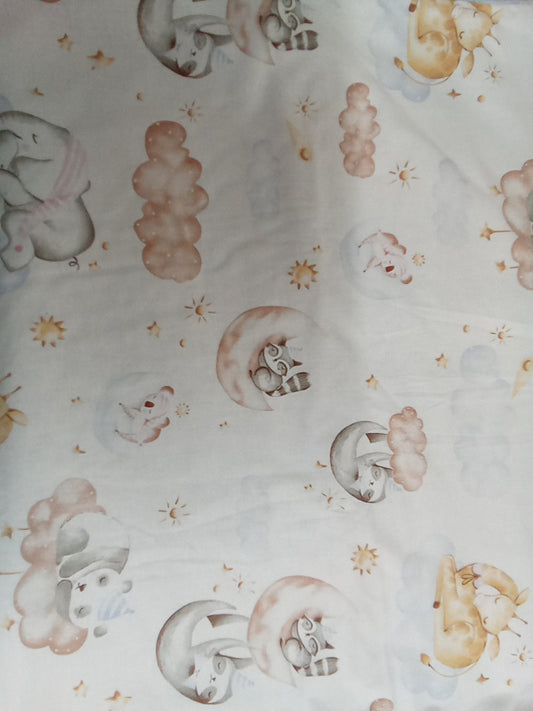 Couverture 70*90 animaux&nuage