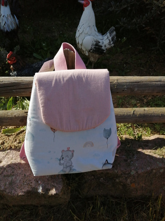 Sac a dos Chat arc en ciel