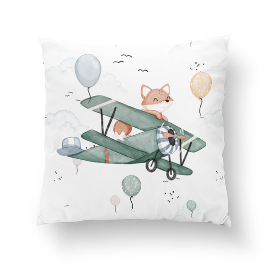 Coussin 35*35 avion et ballon 1