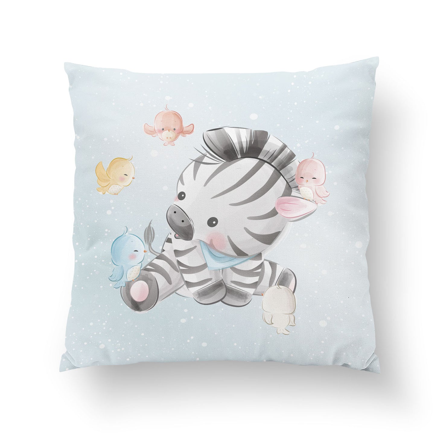 Coussin 35*35 zèbre et ses amis