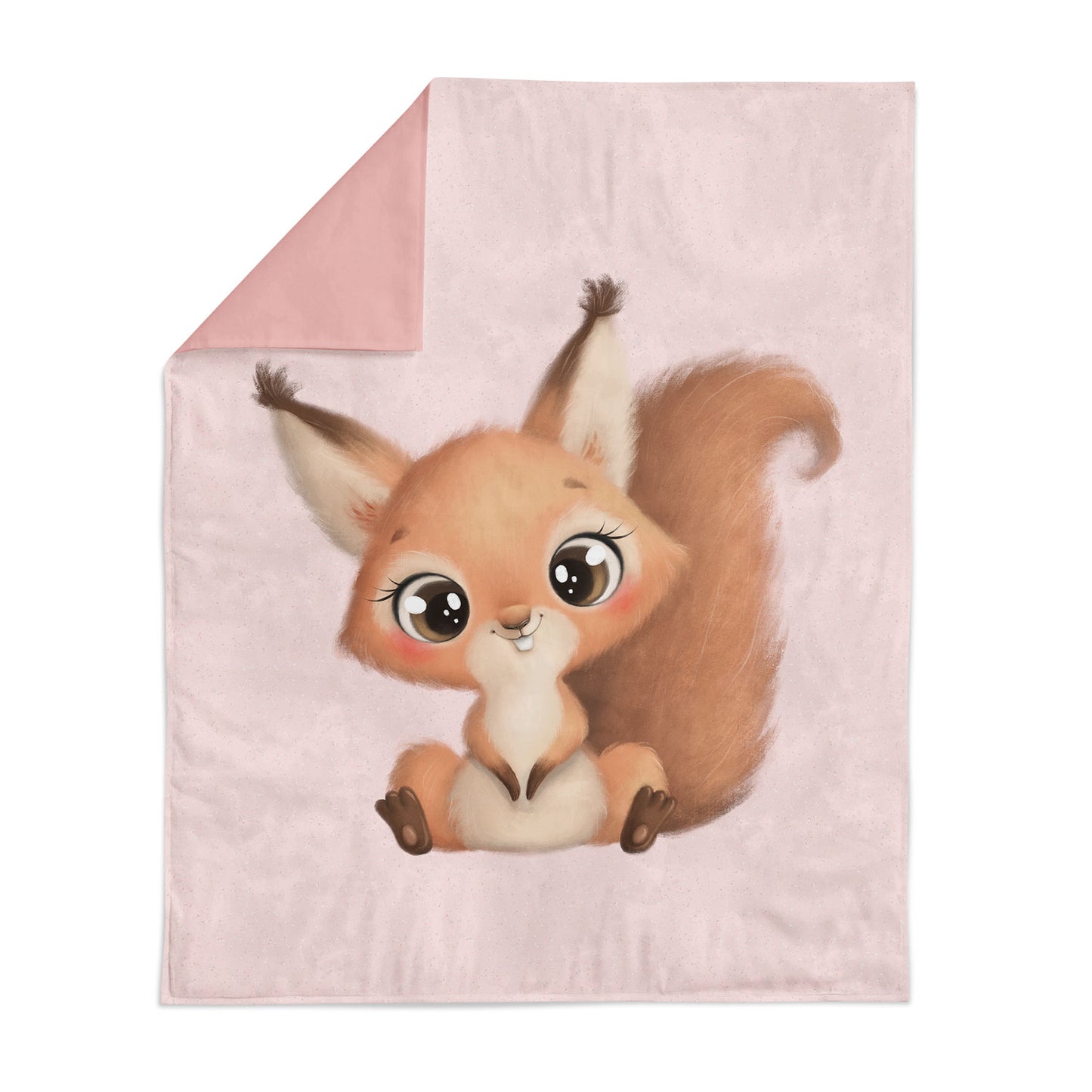 Couverture 75*100 animaux rigolos fille Écureuil