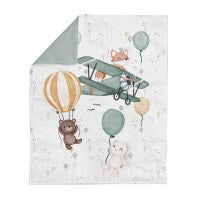 Couverture 75*100 avion et ballon